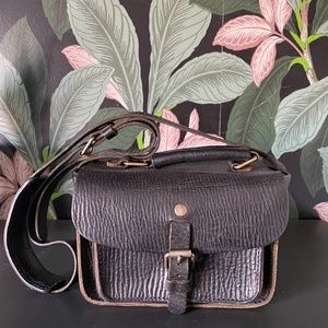 John Fluevog Black Leather Stephanie Bag